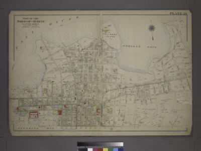 [Plate 23: Bounded by (East River) Avenue G, North Boulevard, N. 20th Street, Avenue C, Boulevard Drive, South Point, Circle Boulevard Drive, Malba Drive, 18th Street, Third Avenue, N. 22nd Street, Fourth Avenue, 5th Street, Third Avenue, First Street, F