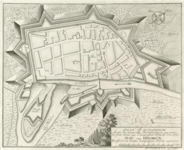 Plan d'Heilbrun. Avec la nouvelle Fortification, invente de fait dans ces Campagnes 1734 de L'An. 1735