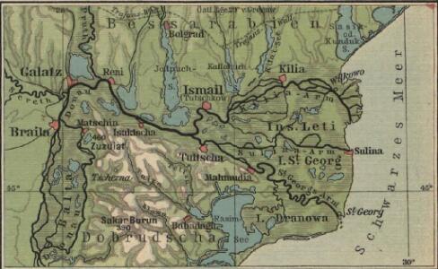 Italien und Balkanhalbinsel. Nebenkarten II. 4. Donaudelta