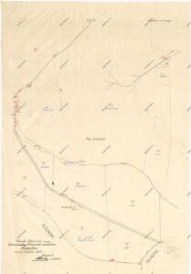 Kopie katastrální mapy obce Domoušice, list 5 – oblast Rovina 1