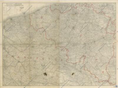 Kriegskarte von Belgien und angrenzendem Frankreich