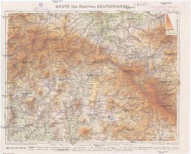 Karte des Bezirkes Deutsch-Gabel