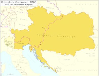 Kaisertum Österreich 1860 nach der italienischen Einigung