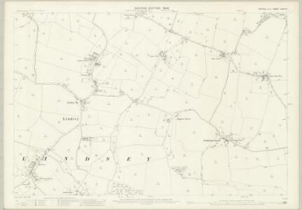 Suffolk LXXIII.8 (includes: Kersey; Lindsey; Monks Eleigh; Semer) - 25 Inch Map