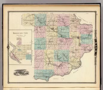 Map of Sauk County and Kilbourn City, State of Wisconsin.