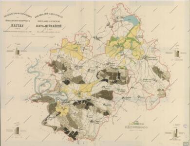 Mapa přehledná a mapa porostů knížete Jana z Liechtensteinů Rataje Hražené nad Sázavou