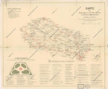 Karte der Denkmale der im Treffen bei Jičín am 29-ten Juni 1866 Gefallenen