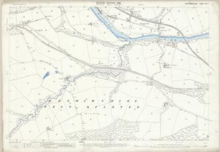 Northumberland (Old Series) XCIV.1 (includes: Hexham; Newbrough; Warden) - 25 Inch Map