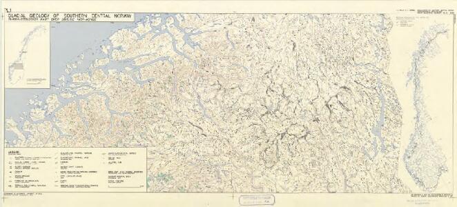 Geologisk kart 114: Glasialgeologisk kart over sørlige Midt-Norge