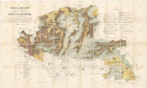 Terénní a půdní mapa pro exkurzi Českého lesnického spolku do domoušického lesního okrsku v roce 1881 1