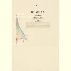 Kladina - c3105-1-002 - Kaiserpflichtexemplar der Landkarten des stabilen Katasters