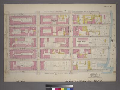 Plate 37, Part of Section 6: [Bounded by E. 105th Street, (Harlem River Piers) First Avenue, E. 100th Street and Third Avenue.]
