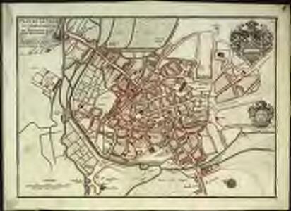 Plan de la ville et des fauxbourgs de Bourges capitale de la province de Berri