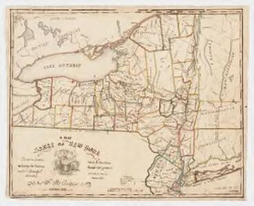 A map of the state of New York : compiled from the latest authorities, including the turnpike roads now granted as also the principal common roads connected therewith