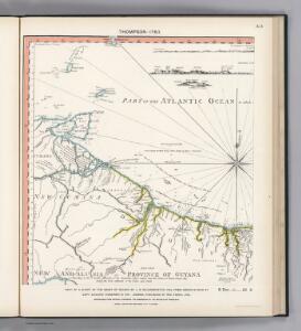 Facsimile:  Part of Chart of the Guiana Coast by Thompson.