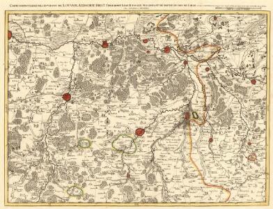 Carte Particuliere des Environs de Louvain, Aerschot, Diest, Tirlemont, Leau, Iudogne, Malines, et de Partie du Pays de Liege