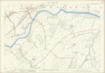Brecknockshire XI.9 (includes: Gwarafog; Llanafan Fechan; Llanllywenfel; Penbuallt; Treflys) - 25 Inch Map
