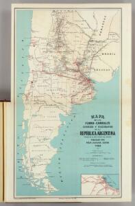 Ferro-carriles, correos y telegrafos, Republica Argentina.