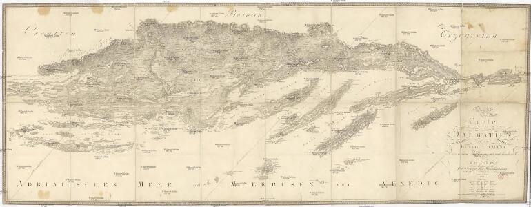 Carte von Dalmatien und dem Gebieth von Ragusa