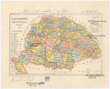Magyarország megyei-és törvénykezési beosztása 1891