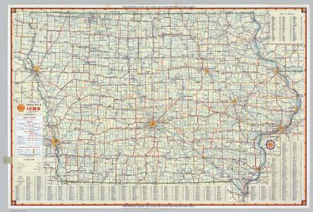 Shell Highway Map of Iowa.