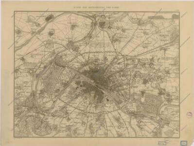 Karte der Befestigung von Paris