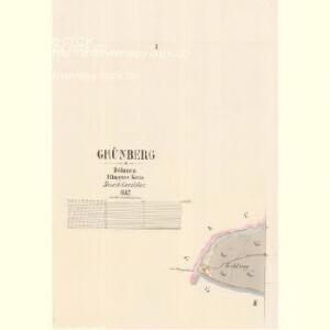 Grünberg - c9244-1-001 - Kaiserpflichtexemplar der Landkarten des stabilen Katasters