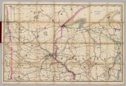 (Wisconsin, Minnesota) Railroad Map of the United States.