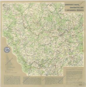 Turistická mapa značených cest v západních Čechách