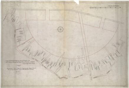 Plan of wharves of Boston from Batterymarch Street to Fleet Street
