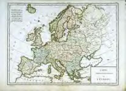 Carte générale et politique de l'Europe