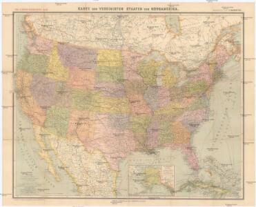 Karte der Vereinigten Staaten von Nordamerika