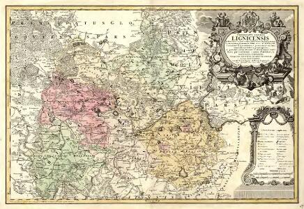 Principatvs Silesiae in suos circulos, tres nempe Lignicenses Goldbergensem, Haynavviensem et Lvbenensem divisii