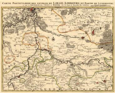 Carte Particuliere des environs de Liege, Limbourg, et Partie de Luxembourg