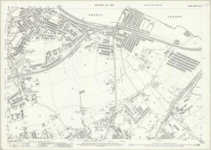Surrey VII.16 (includes: Mitcham; Wandsworth Borough) - 25 Inch Map