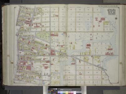 Brooklyn, Vol. 1, 2nd Part, Double Page Plate No. 36; Part of Wards 16 & 18, Section 10; [Map bounded by Richardson St. (Amos St.), Newtown Creek, Seneca Ave., Meserole Ave., Bushwick Ave.; Including Old Woodpoint Rd., Skillman Ave., Humboldt St., Ric...