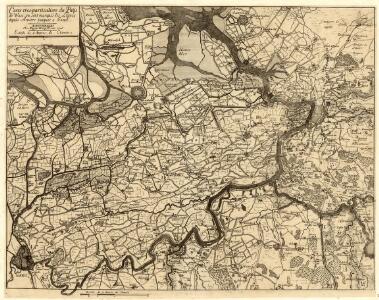 Carte tres-particuliere du Pays de Waes, ou sont marqués les Lignes depuis Anvers jusques a Gand