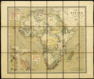 Map of Africa, drafted and drawn by F. Handtke