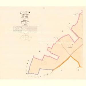 Zdietin (Zdětin) - c9225-1-002 - Kaiserpflichtexemplar der Landkarten des stabilen Katasters