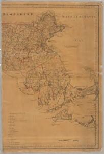 An accurate map of the Commonwealth of Massachusetts exclusive of the District of Maine : compiled pursuant to an act of the General Court from actual surveys of the several towns &c. taken by their order, exhibiting the boundary lines of the Commonwealth, the counties and towns, the principal roads, rivers, mountains, mines, islands, rocks, shoals, channels, lakes, ponds, falls, mills, manufactures & public buildings, with the true latitudes & longitudes, &c : Eastern sheet