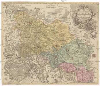 Nova mappa geographica totius ducatus Silesiae tam superioris quam inferioris exhibens XVII. minores principatus et VI. libera dominia
