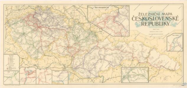 Železniční mapa Československé republiky