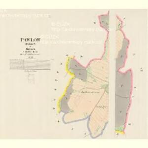 Pawlow - c5663-1-001 - Kaiserpflichtexemplar der Landkarten des stabilen Katasters