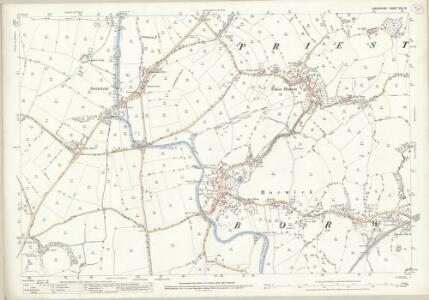 Lancashire XIX.13 (includes: Borwick; Priest Hutton; Warton; Yealand Conyers) - 25 Inch Map