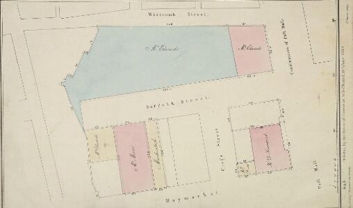 Plan of Suffolk Street, Haymarket, showing the Improvement of the Property belonging to the Crown