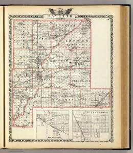 Map of Fayette County, Mt. Vernon and McLeansboro.
