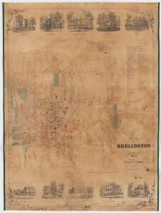 Map of Burlington, Vermont, 1853