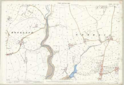 Cornwall LXXII.2 (includes: Gerrans; St Just in Roseland) - 25 Inch Map