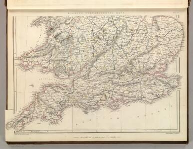 England and Wales Railway Map (southern half).