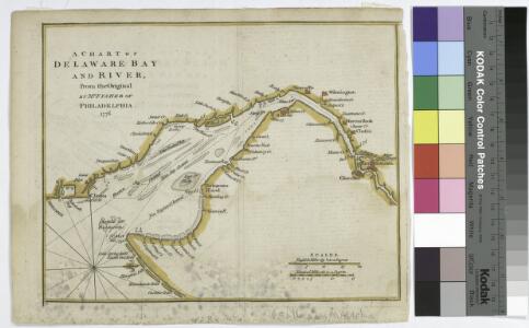A chart of Delaware Bay and River / from the original by Mr. Fisher of Philadelphia, 1776.